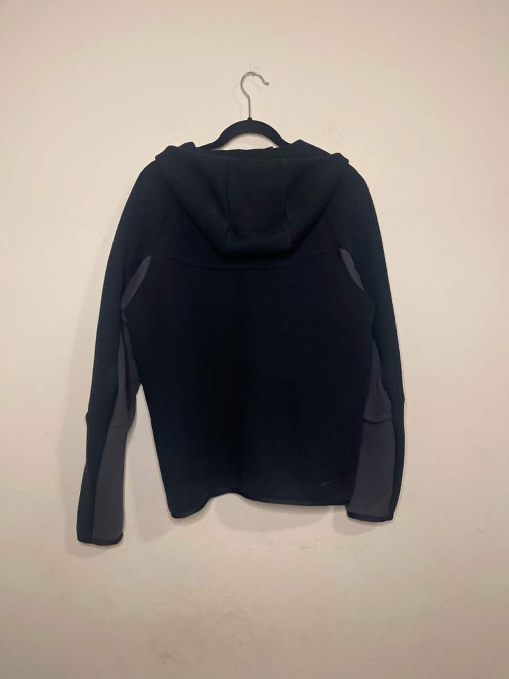 Black & Charcoal Nike tech fleece zip up with Neon Green Swoosh - Picture 2 of 7
